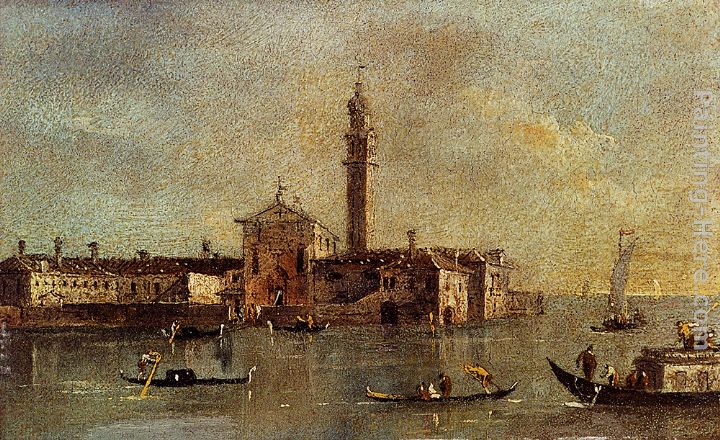 View Of The Island Of San Giorgio In Alga, Venice painting - Francesco Guardi View Of The Island Of San Giorgio In Alga, Venice art painting